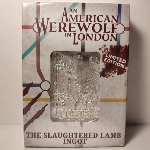 An American Werewolf In London Silver Card Ingot Official Collectible Figurine - Picture 1 of 3
